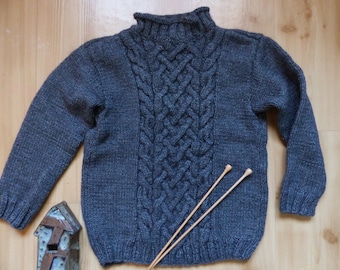 Children's gray wool sweater