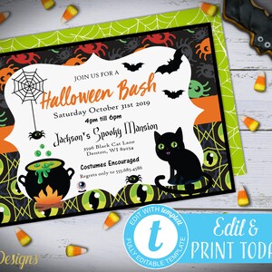 Printable Halloween Invitation Instant Download, Halloween Party Invitation, Halloween Invitation for Adults, Digital Download