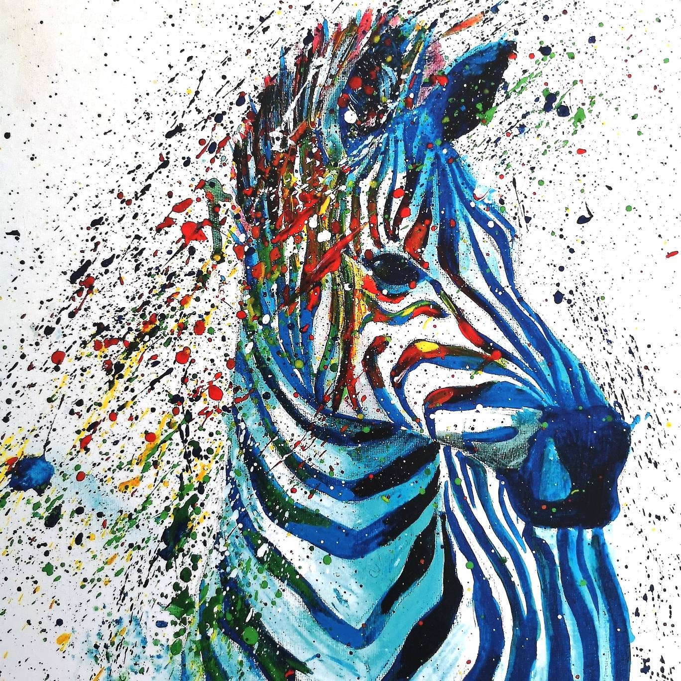 Zara the Zebra Zebra Print, Zebra Art, African Art, Safari