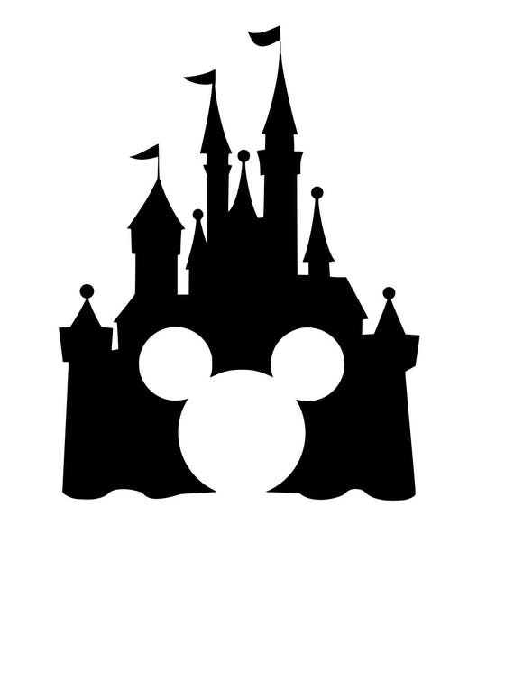 Disney Castle with Mickey Ears Cutout Iron On Heat Transfer | Etsy