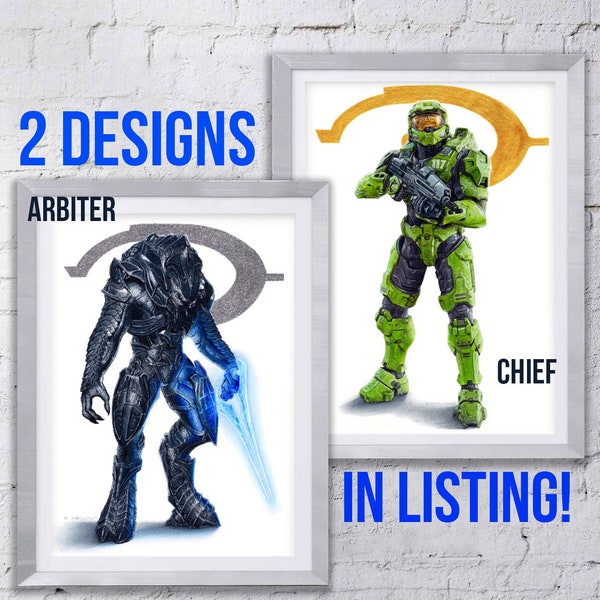 Halo Inspired Master Chief // Arbiter Art Print