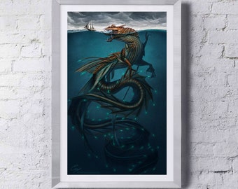 INTO THE DEPTHS Art Print