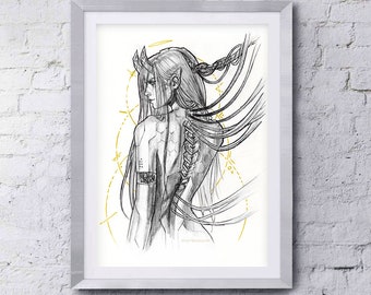 Android Ava Art Print