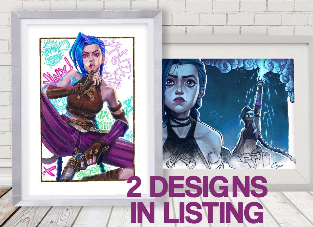 Powder/jinx Arcane Inspired Art Prints - Etsy