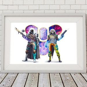 MULTIPLE Destiny 2 Inspired Hunter Art Prints