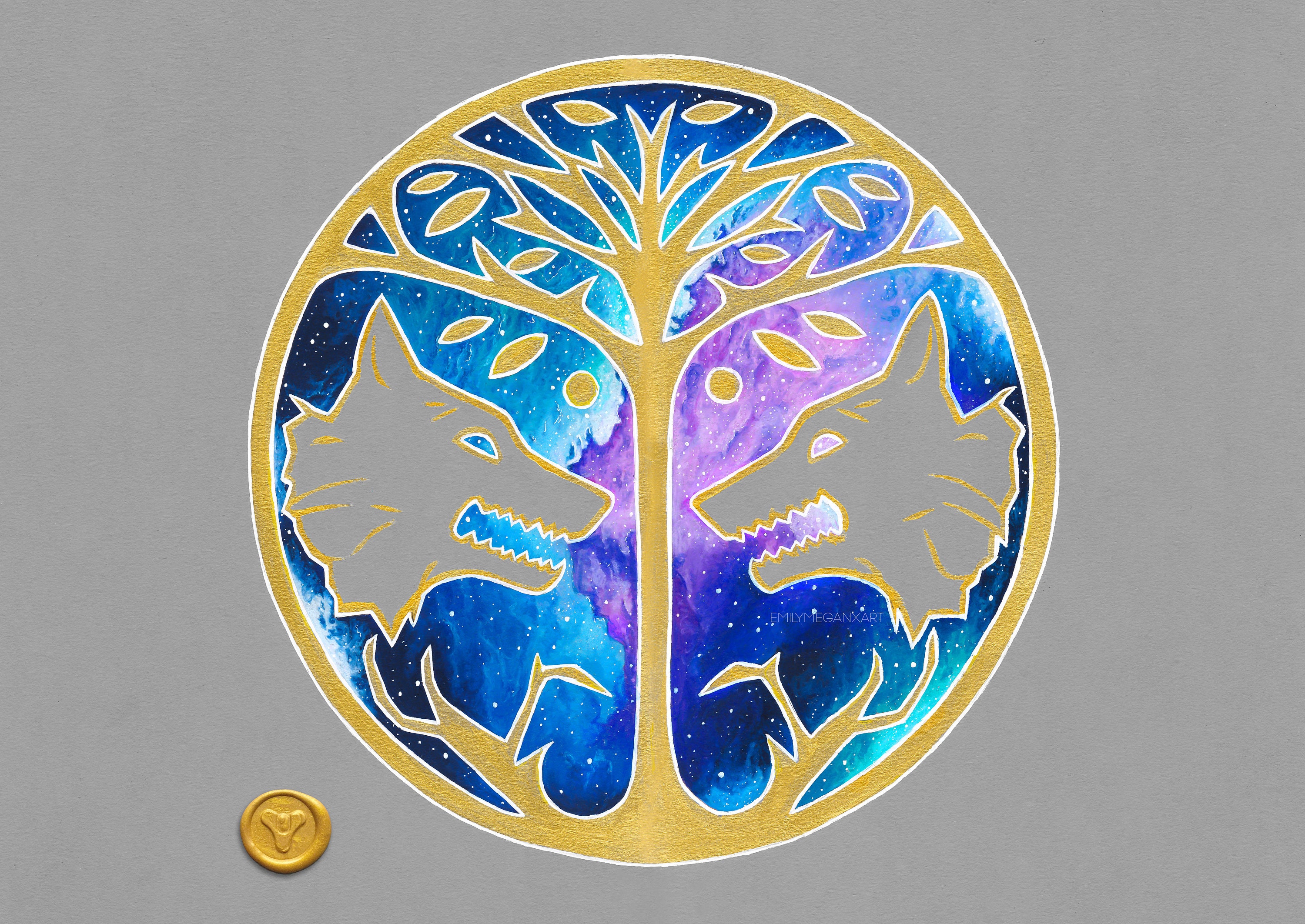 Destiny Inspired Nebula and Gold Iron Banner Art Print - Etsy