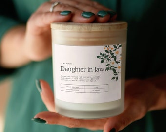 Daughter In Law Wedding Gift, Personalised Candle Gifts, Daughter In Law Candle, Gift From Mother In Law