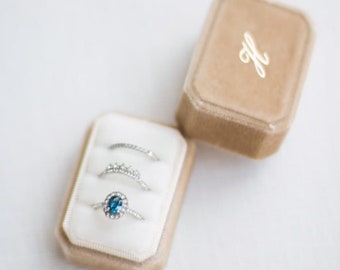 Three ring box, triple ring box, personalized ring box for wedding ceremony