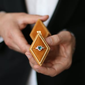 Velvet ring box proposal, engagement ring box