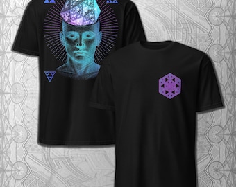 シェルピンスキースターTシャツ | フラクタル幾何学デザイン