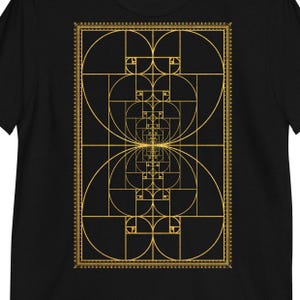 Golden Ratio | Fibonacci Sequence | Golden Spiral | Golden Mean Shirt | Sacred Geometry | Universal Code | Unisex T-Shirt