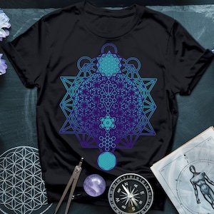 All the Sacred Geometry T-Shirt | Spiritual Geometry Symbols Tee | Sacred Patterns & Energy Designs | Esoteric Art Graphic | Unisex T-Shirt