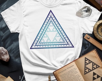 シェルピンスキー・トライアングルTシャツ | フラクタル幾何学、サイケデリックデザイン