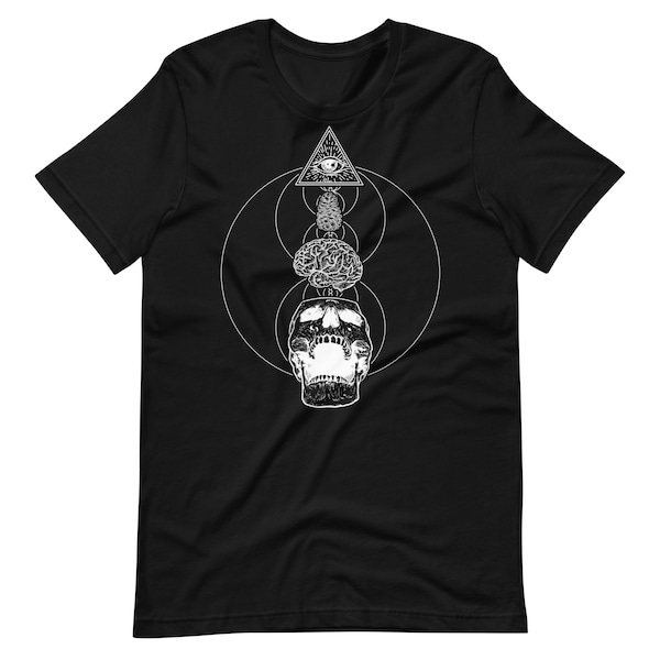 Tools Of The Trade | Skull, Brain, Pineal Gland, All Seeing Eye | Pine Cone | Third Eye | Mind Opening | Meditation Spiritual Unisex T-Shirt