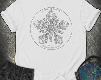 Sacred Geometry Sound Wave Art Cymatic Comfort T-Shirt
