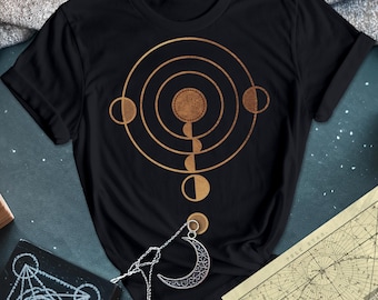 Camiseta con círculos de las cosechas / Camiseta con símbolo alienígena de geometría sagrada