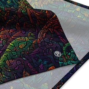 Shipibo Conibo Pattern | Ayahuaska | Psychedelic Intricate Artwork | Sacred Geometry Clothing | All-over print bandana