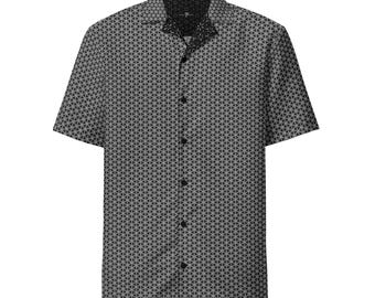 Overhemd van gerecycled polyester Flower Of Life | Psychedelisch patroon Heilige Geometrie