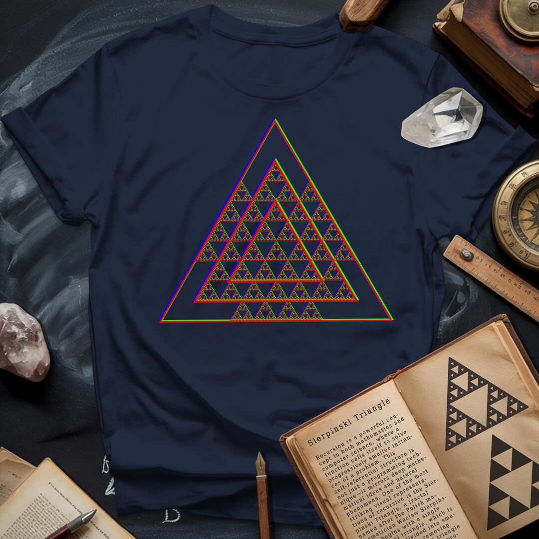 Sierpinski Glitch Triangle T-shirt | Fractal RGB, Trippy Art - Etsy