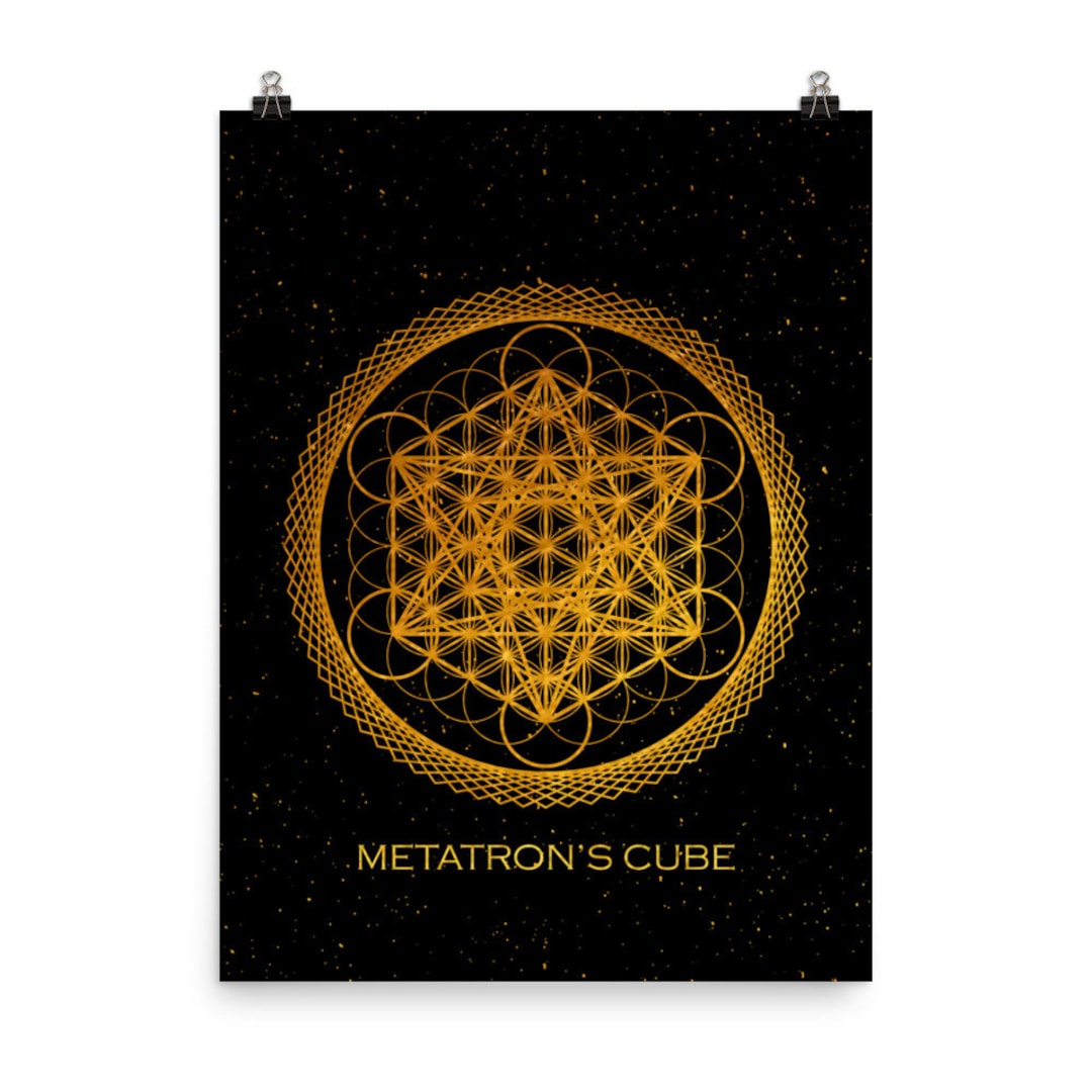 Metatron's Cube Art Print | Sacred Geometry Poster - Etsy