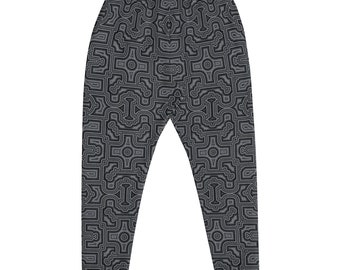Shipibo Conibo Pattern | Ayahuaska Pants | Psychedelic Intricate Artwork | Sacred Geometry Clothing | Men&#39;s Joggers