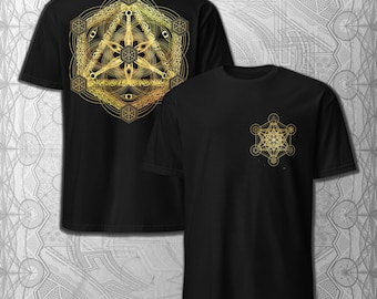 Sacred Geometry T-Shirt | Metatron, Platonic Solids Design