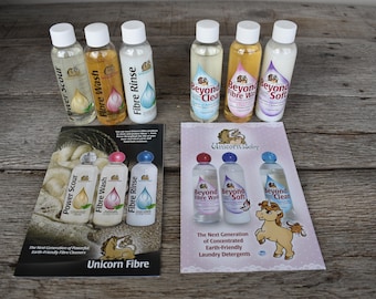 4 oz produits Unicorn - récurage puissant, lavage des fibres, rinçage des fibres, Beyond Clean, Beyond Fiber Wash et Beyond Soft