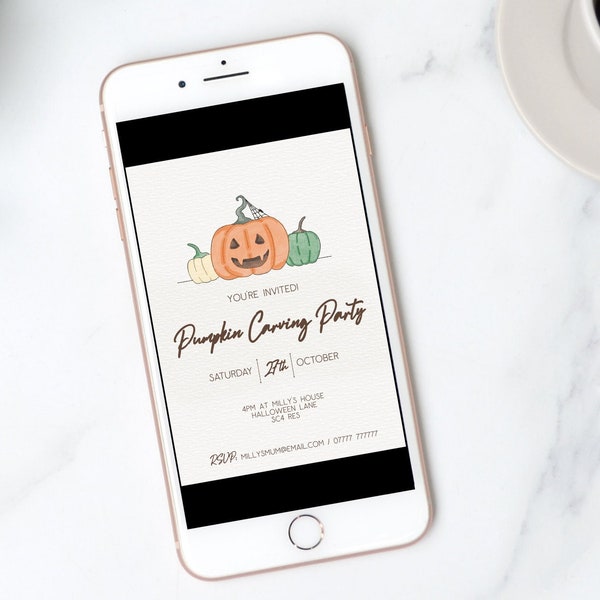 Pumpkin Carving Party Invitation