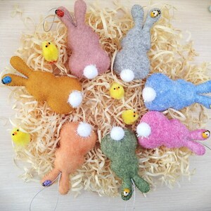 Felt bunny, Felt easter bunny decor, Easter ornaments, Easter decor, Easter bunny, Bunny, Easter Egg Felt, Felt easter ornament, Easter tree