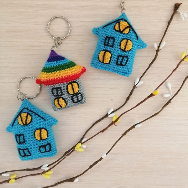 House Cottage Keyring - Etsy