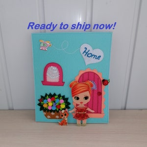 Quiet book dollhouse, Mini book, Mini books for dolls, Dollhouse quiet book, Busy book, Soft book, Girl gifts, Girl quiet book, Dress up