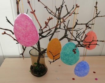 Easter decor, Easter eggs, Easter felt eggs, Easter felt decorations, Felt Easter decor, Rustic home decor, Ester felt ornaments, Egg gift