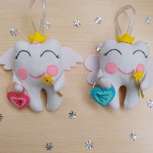 Tooth Fairy Pillow, Dentist gift, Tooth Fairy, Felt ornaments, Felt Pillow, Tooth Keeper, Tooth Ornament, Tooth Pocket, Stuffed toy