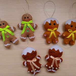 Felt gingerbread man, Gingerbread ornament, Christmas ornament, Felt ornament, Christmas Decor, Christmas tree ornaments, Gift for Christmas