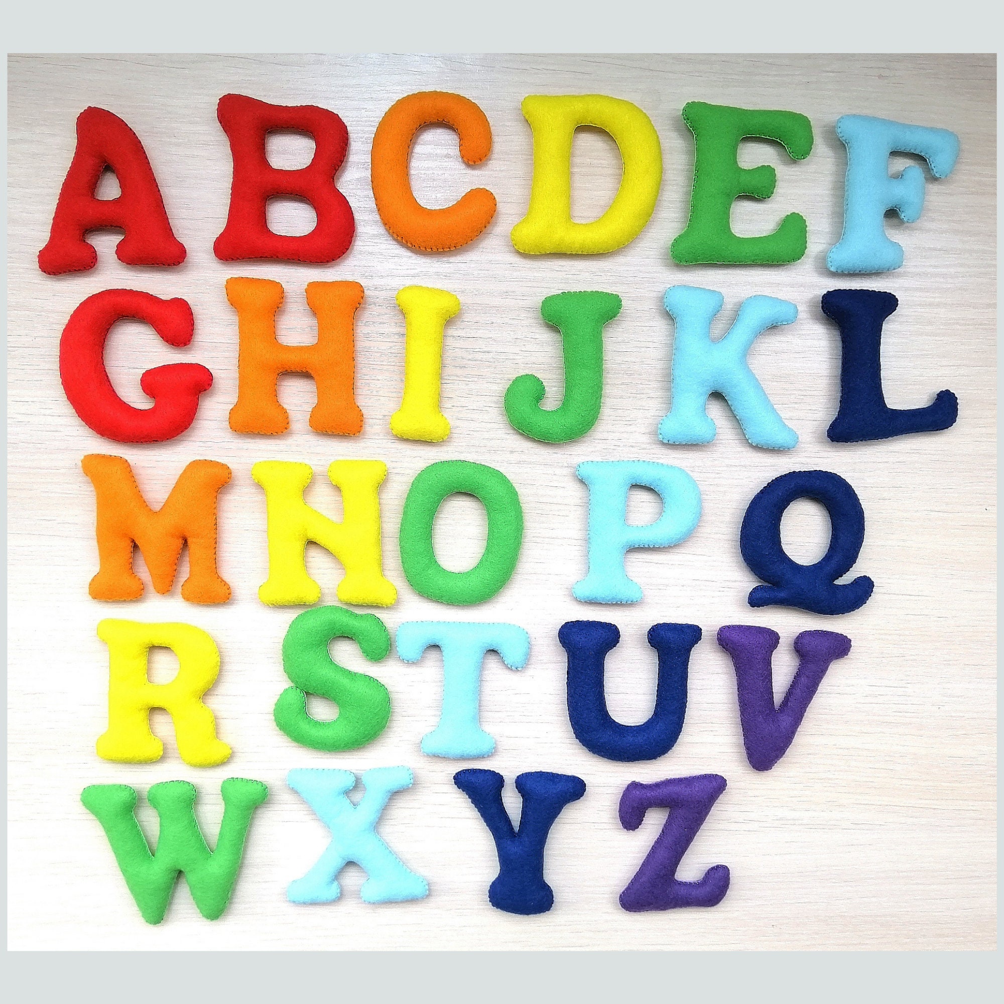 Felt Alphabet, Felt Letters, Rainbow, English Alphabet, Preschool