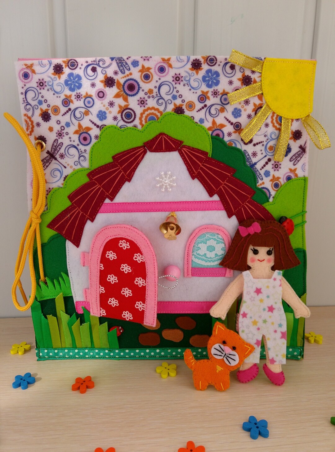 Quiet Book, Quiet Book Pages, Quiet Book for Girl, Quiet Book Dollhouse ...
