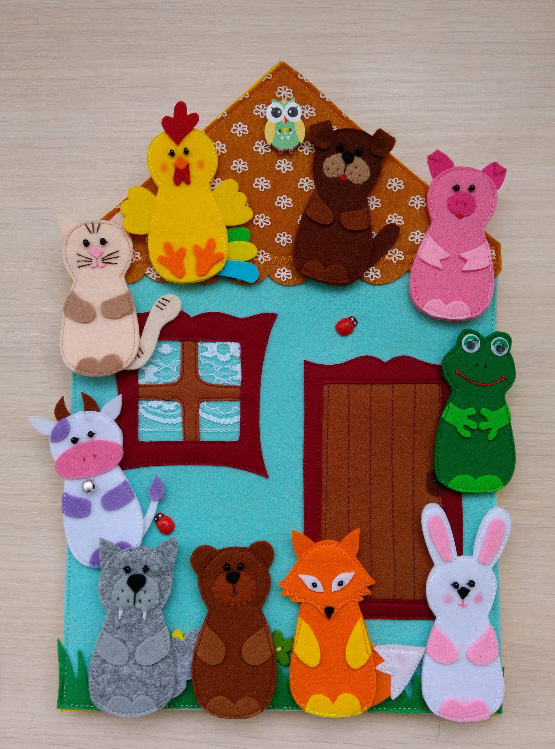 Felt Finger Puppets Farm Animals Woodland Animals Felt Etsy