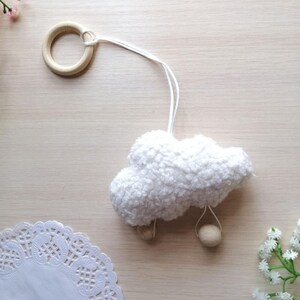 Brinquedos de ginástica para bebês, Brinquedo de ginástica Montessori, Brinquedos de ginástica suspensos para bebês, Brinquedos Boucle para bebês, Móbile Boucle para bebês, Lama, Nuvem, Flor, Urso, Lua imagem 10