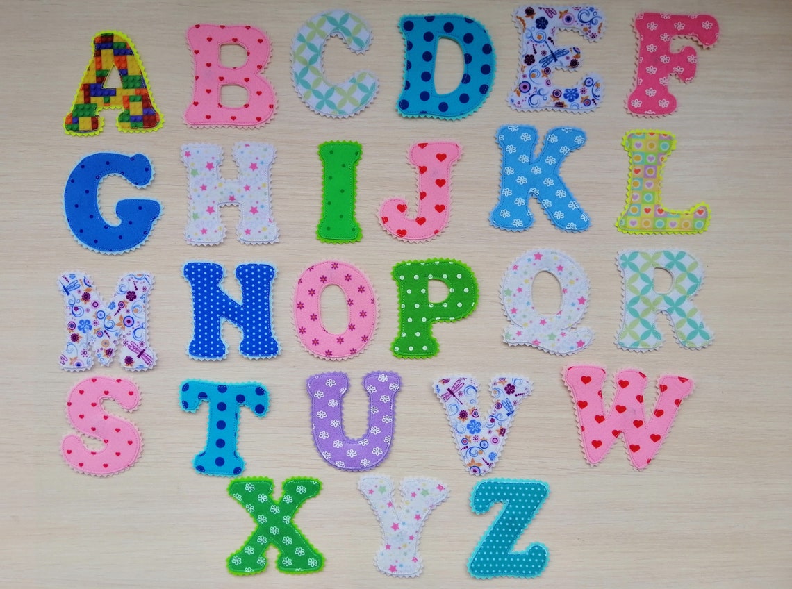 Felt Alphabet Felt Alphabet Letters Colorful Alphabet Felt Etsy