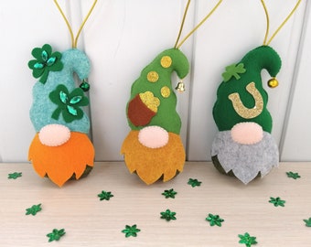 St Patricks day, St Patrick gnome, St Patricks day decor, Leprechaun ornament, St Patricks day ornaments, Felt Shamrock, Irish Party