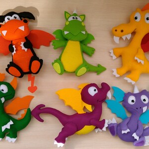 Felt dragon, Dragon ornament, Fantasy dragon, Dragon gift, Dragon decor, Dinosaur ornament, Nursery decor, Fairytale nursery, Fairytale