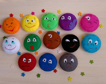 Emoções sentidas, brinquedos pré-escolares, brinquedos de jardim de infância, brinquedos de aprendizagem de feltro, brinquedos de desenvolvimento, brinquedos educativos, presente para bebês, brincadeiras de simulação, brinquedos de feltro