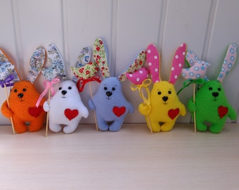 Felt bunny, Easter decoration, Easter Bunny, Easter rabbit, Stuffed animal, felt toy, Stuffed toy, Woodland animals, Easter gift, Soft toy