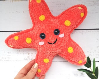 Crochet sea animals, Crochet starfish, Crochet sea creature, Kawaii toys, Сrochet fish, Crochet star, Star ornament, Marine animals, Plushie