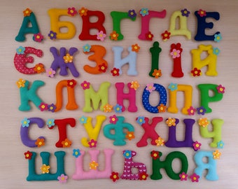 Felt alphabet, ABC, Toddler letter magnets, Educational Toy, Magnetic alphabet, Felt letters, Toddler gift, Kindergarten toys, Kids alphabet