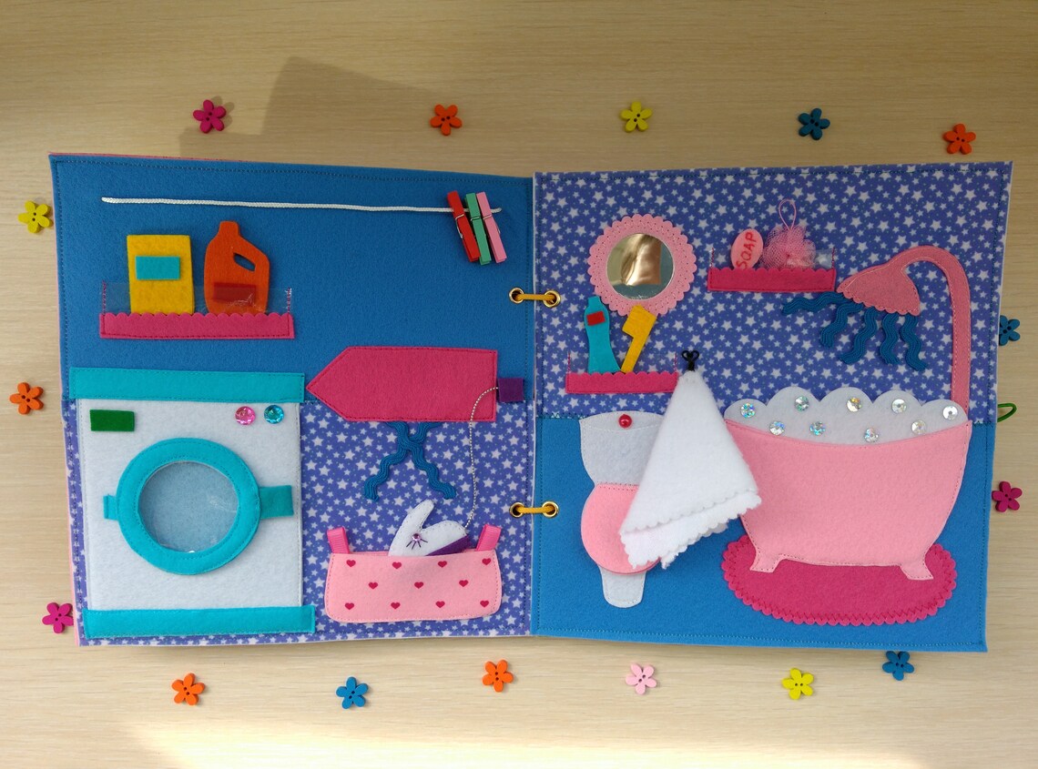 Quiet book doll house Dollhouse Non paper doll Busy book | Etsy