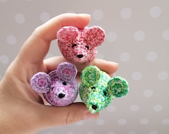 Juguete para gatos, Juguete para gatos, Juguete sonajero, Juguete para mascotas, Ratón de ganchillo, Suministros para mascotas, Sonajero de ratón, Juguete de ganchillo, Animales de ganchillo, Regalo para gato