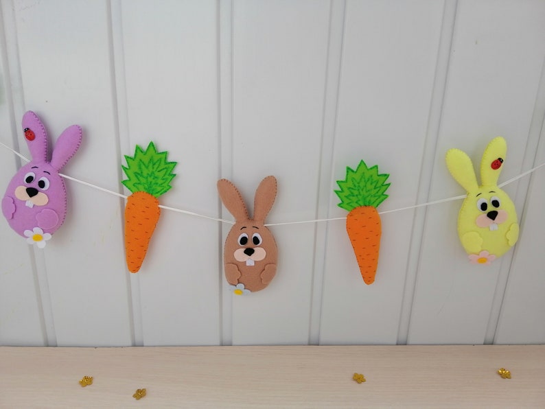 Vilt Pasen Slinger Vilt Slinger Pasen Decor Konijn Slinger Etsy