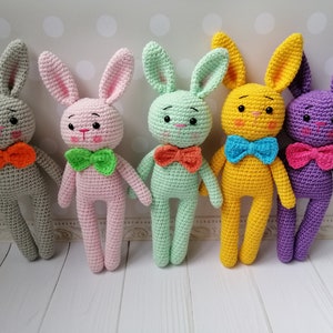 Crochet bunny, Bunny toys, Bunny plush, Bunny rabbit, Crochet animals, Crochet doll, Baby shower gift, Children toys, Birthday gift