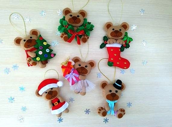 stuffed animal christmas tree ornaments